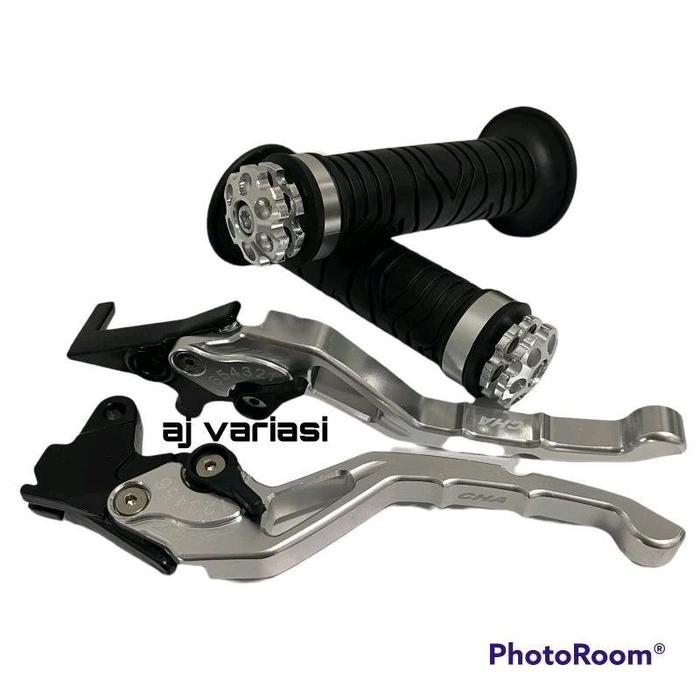 Paketan 2 Item Handle Rem Full Cnc+Grip Jalu Stang Beat Karbu /Beat Fi 2012-2013/ Beat Pop Non Cbs /