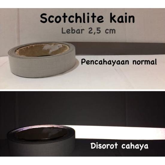 Scotlite Reflective Kain 3M 8906 Lebar 2,5Cm 3M Jaket Atau Rompi 50M