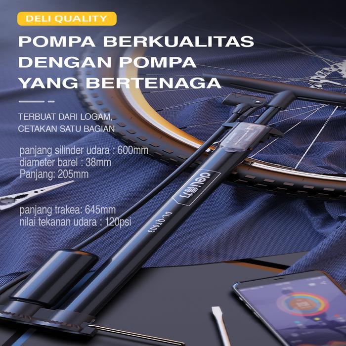 Krisbow - Air Pump / Pompa Angin Ban Sepeda Manual 38 X 500 Dl-Qt00X