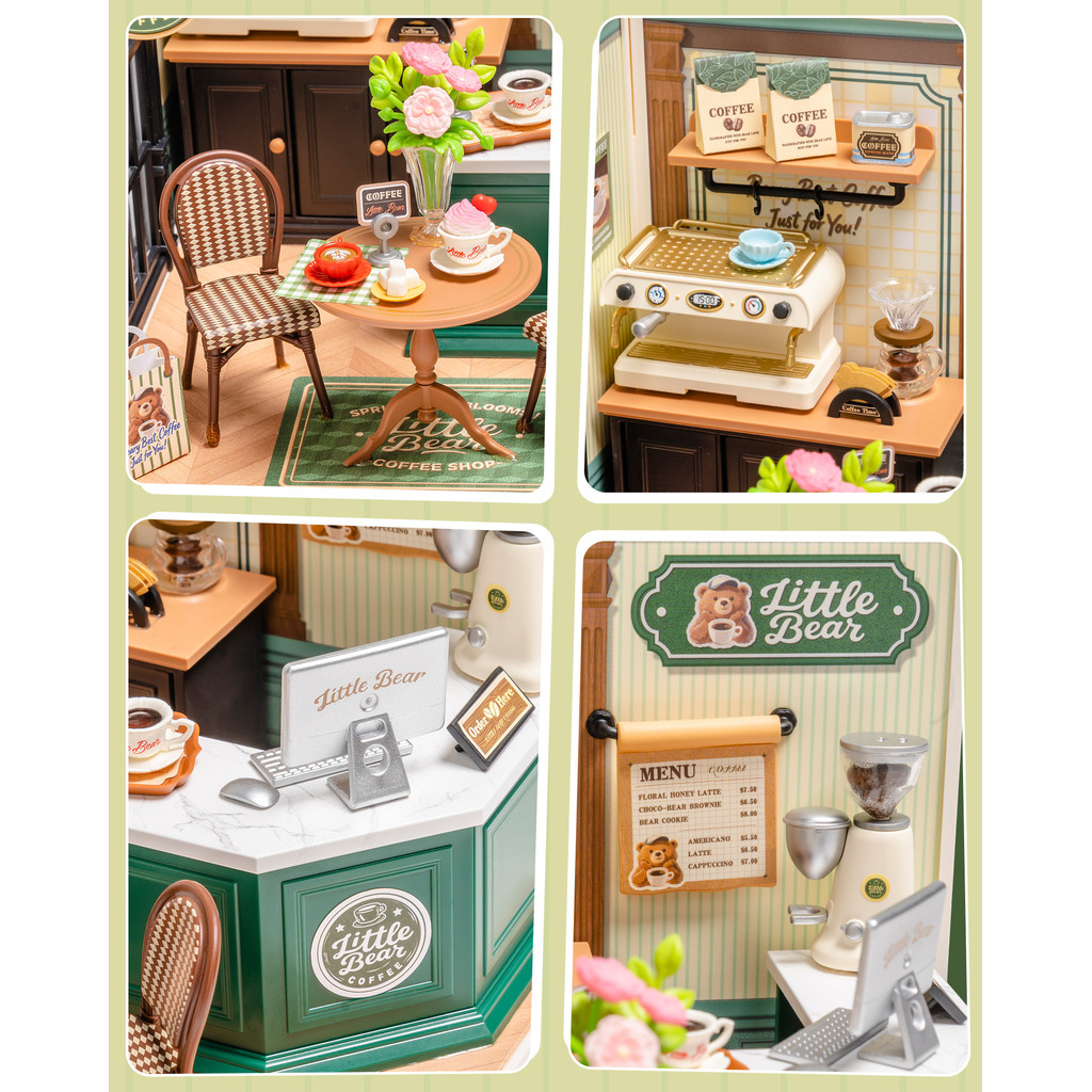 ROBOTIME Rolife Super Creator Series Perfect Romance Cafe Miniature DollHouse Relaxing Craft Unique