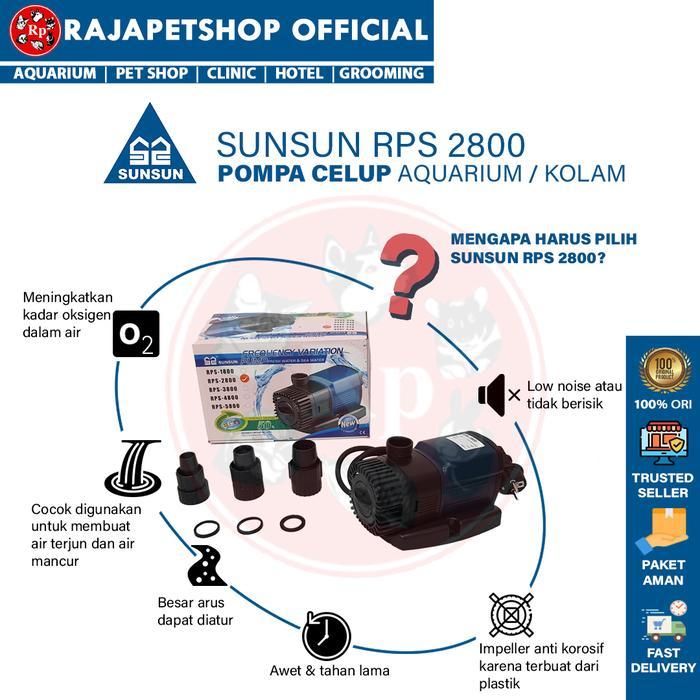 ( POMPA AIR ) SUNSUN RPS 2800 SUBMERSIBLE WATER PUMP KOLAM AQUARIUM POMPA CELUP LOW WATT