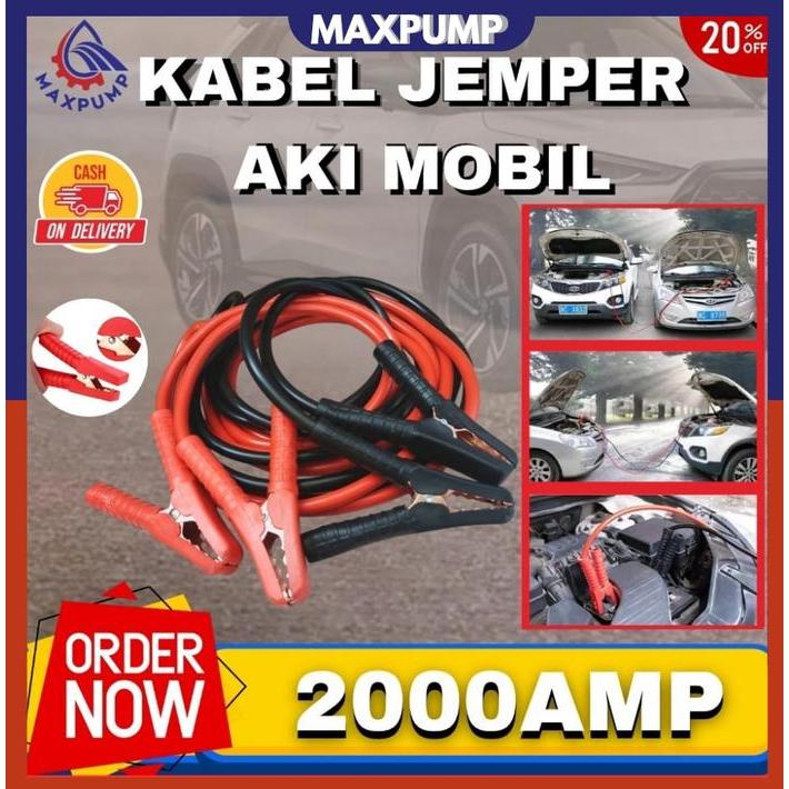 MAXPUMP Kabel Jumper Aki Mobil 2000 AMP Panjang 4 Meter Kabel Jumper / Kabel Booster Jamper Aki