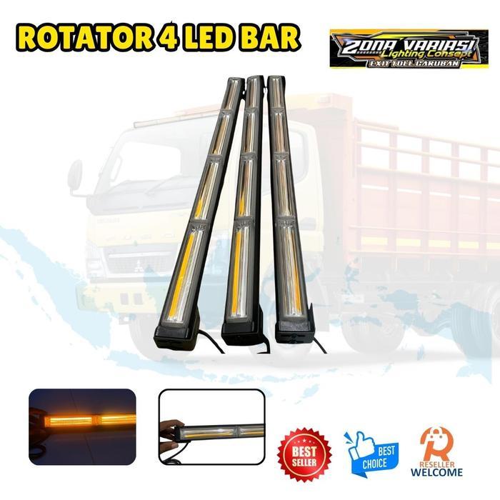 LAMPU ROTATOR LAMPU LED BAR LAMPU UNTUK ATAP MOBIL BUS TRUK 4 LED 9-36V STROBOKACA ROTATOR