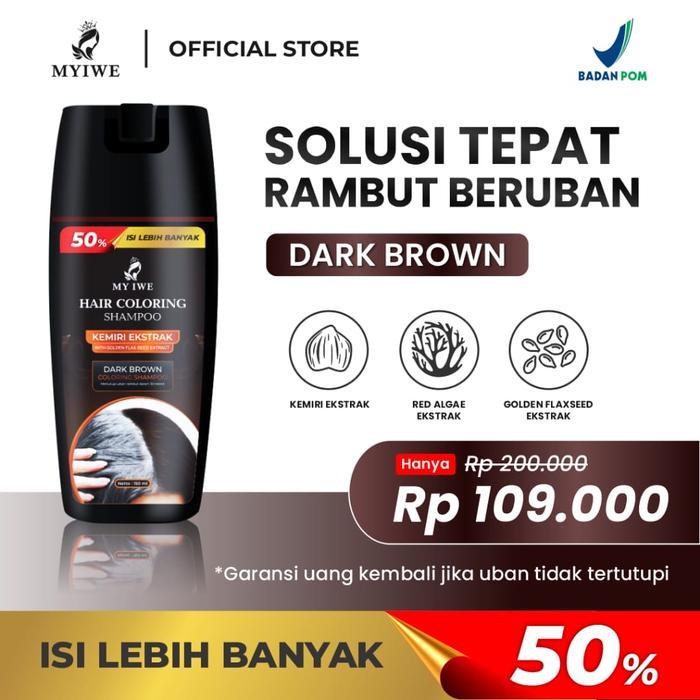 My Iwe Shampoo Original Black Penutup Uban By My Iwe Shampoo BPOM Formula Ajaib Untuk Rambut Hitam