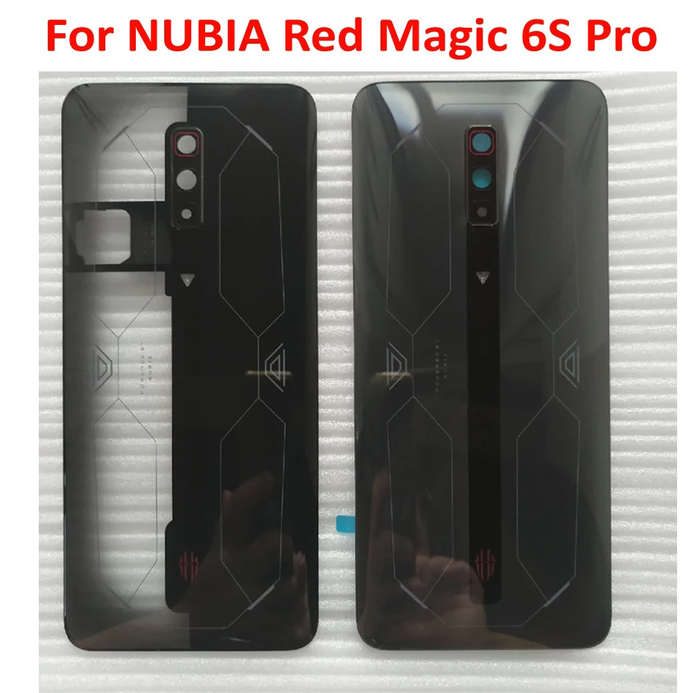 Best New Glass Back Battery Cover For ZTE Nubia Red Magic 6S Pro NX669J-S Housing Rear Case with