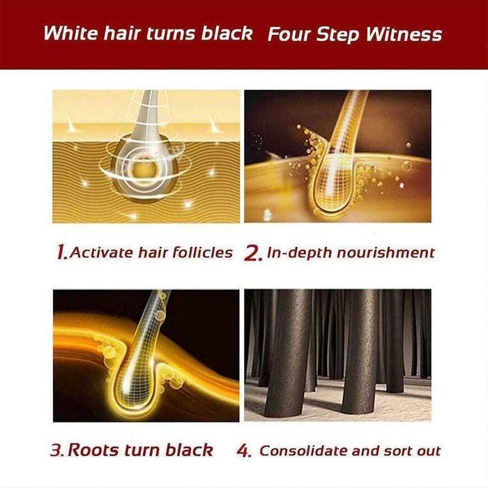 Sampho Penghitam Rambut Uban / Menghitamkan Rambut Beruban / Shampo Penghitam Rambut Uban Permanen