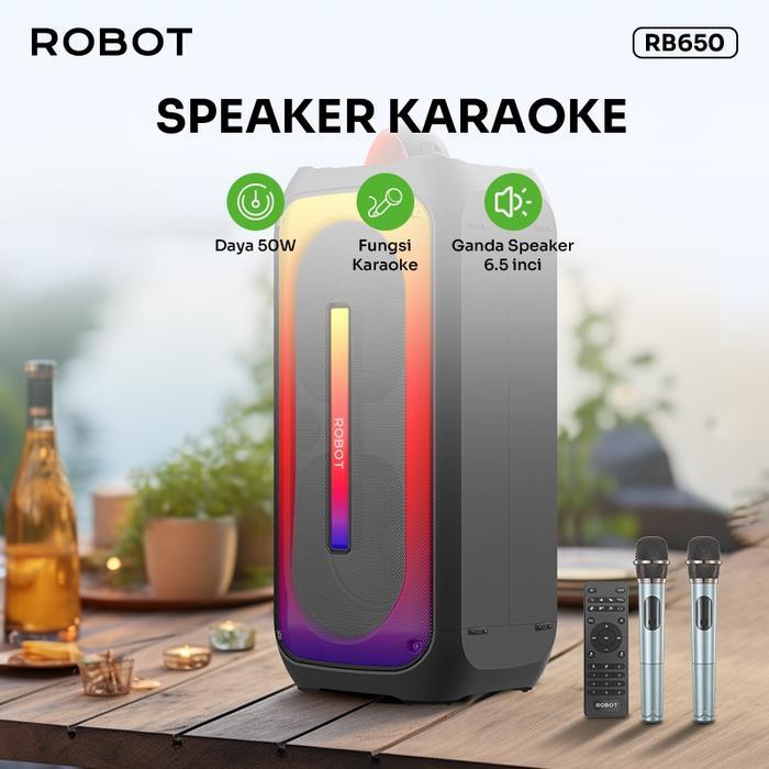 ROBOT RB650 Speaker Bluetooth 5.3 +2Mic Black