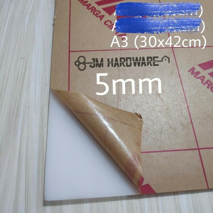 Acrylic putih susu 5mm A3 mika akrilik lembaran