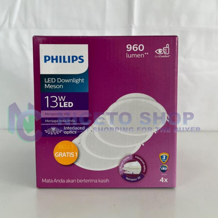 Philips Downlight 59464 Meson 13W Paket Multipack D125