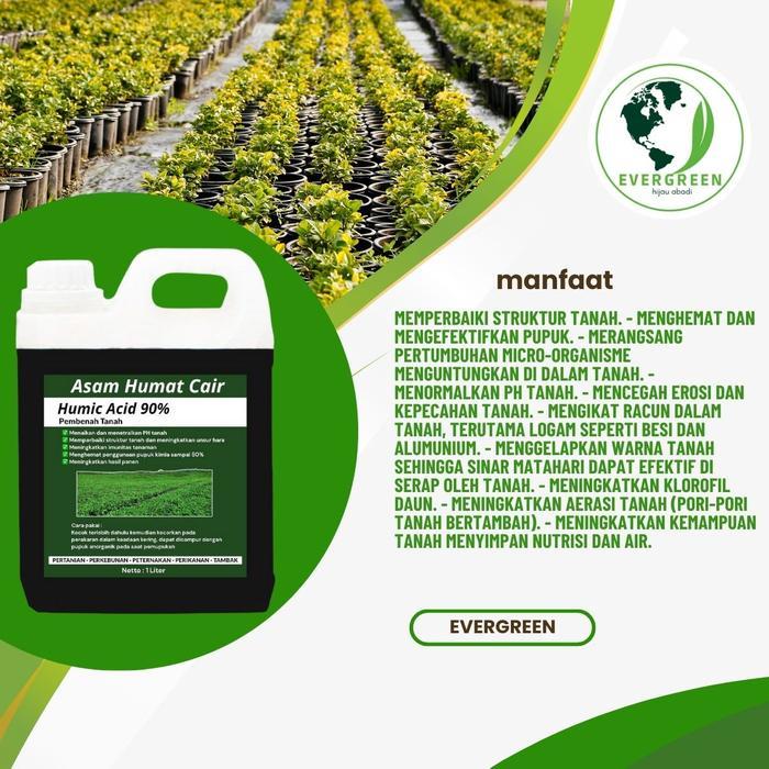 "New" Asam humat cair Humic acid 90% pembenah tanah alami