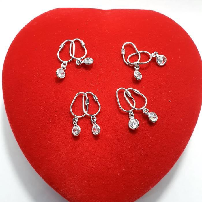 ANTING ANTING BAYI ANAK PERAK SILVER 925 LAPIS EMAS PUTIH