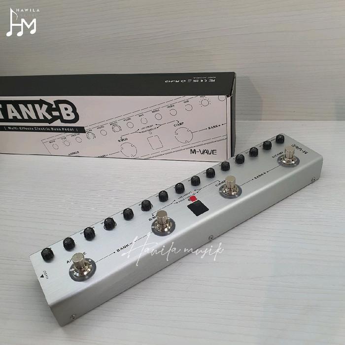 Portable Efek Gitar M-Vave Tank B Bass Multi Effect Mvave Tank B Processsor Original