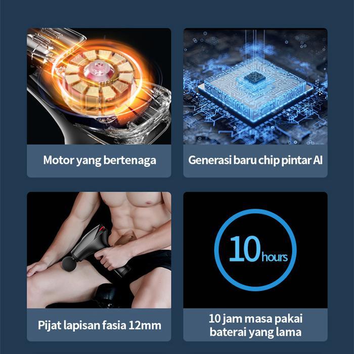 Pijat Listrik 4 In 1/Pijat Getar Terapi Otot/Pembentuk Otot Electric Ready