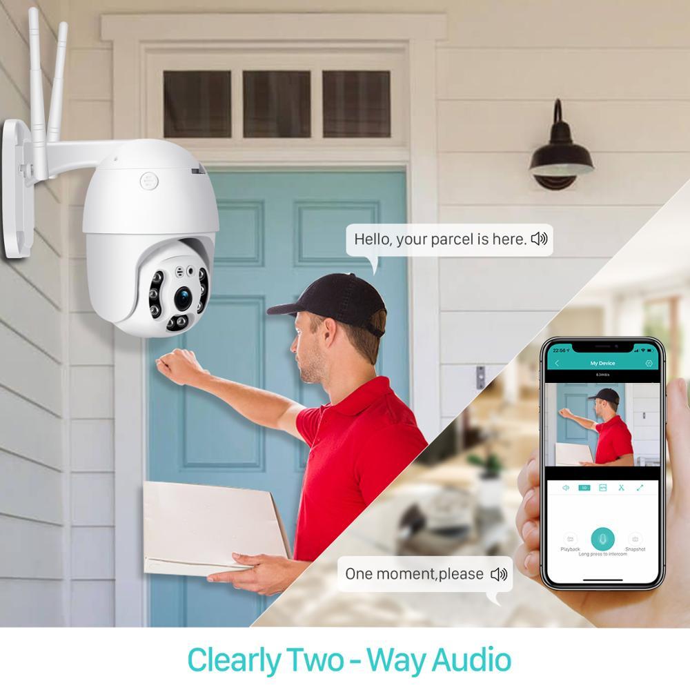 Ycc365 Plus 1080P PTZ Wifi IP Camera Outdoor 4X Digital Zoom AI Human Detect Wireless Camera Audio