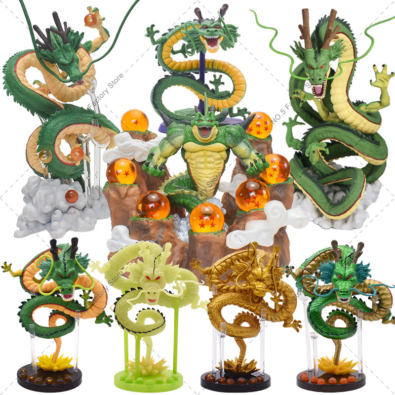 Anime Dragon Ball Z Shenlong PVC Figures Shenron Porunga and 7 Stars Crystal Ball Dragonball Balls