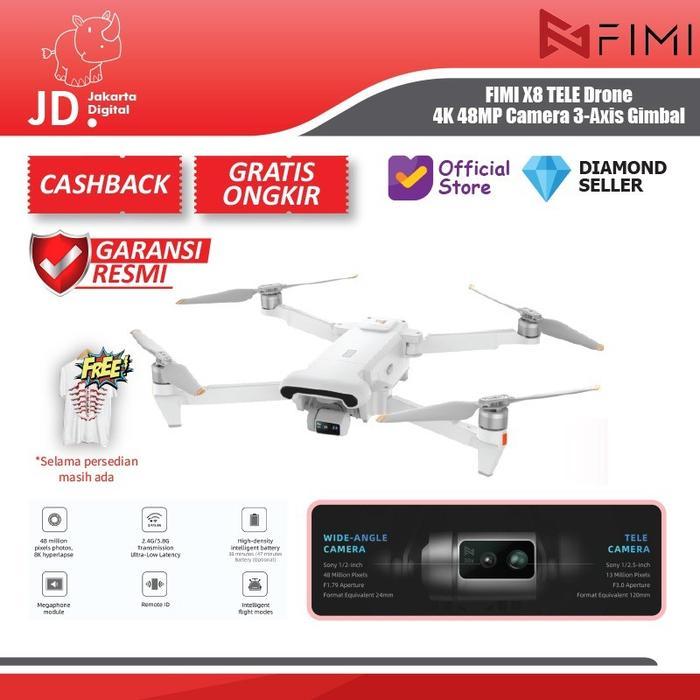 FIMI X8 TELE MAX Drone 4K 48MP 30x Zoom Camera 3-Axis Gimbal 20KM 47 Min Flight Time Drone Camera - 