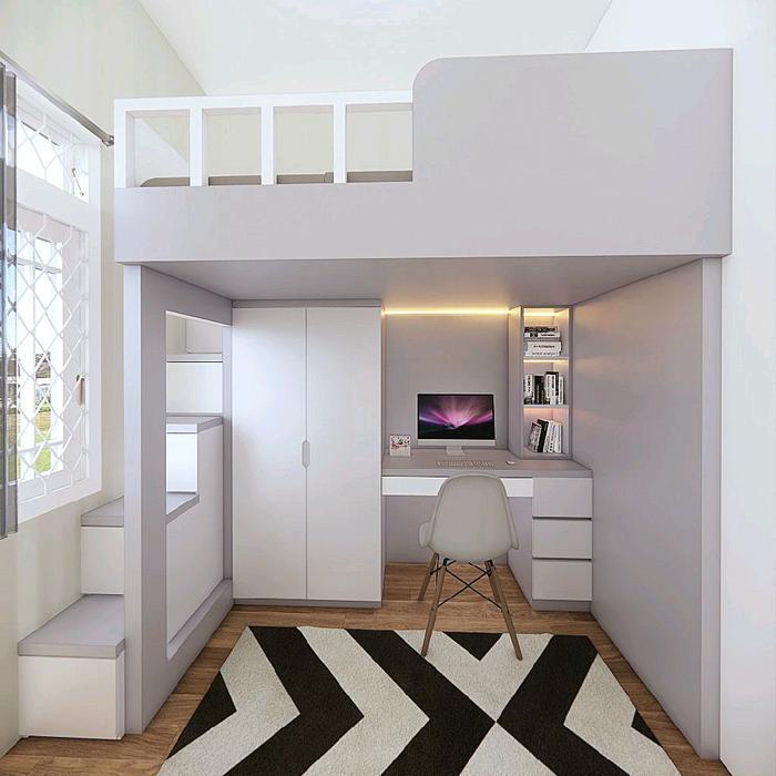 dipan/bed/tempat tidur tingkat custom hpl minimalis furniture