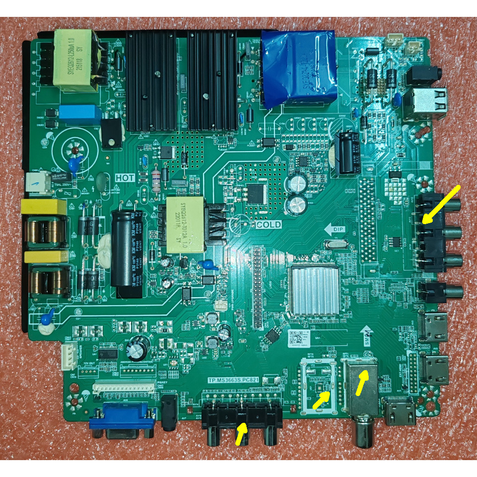 TP.MS3663S.PC821 Three in one TV motherboard LED TV Multiple installation verification photo