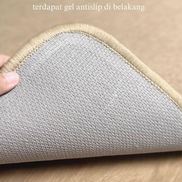 Boss Karpet Karpet Lantai Polos Konten Minimalis Aesthetic Ruang Tamu Kamar Tidur Warna Abu Coklat