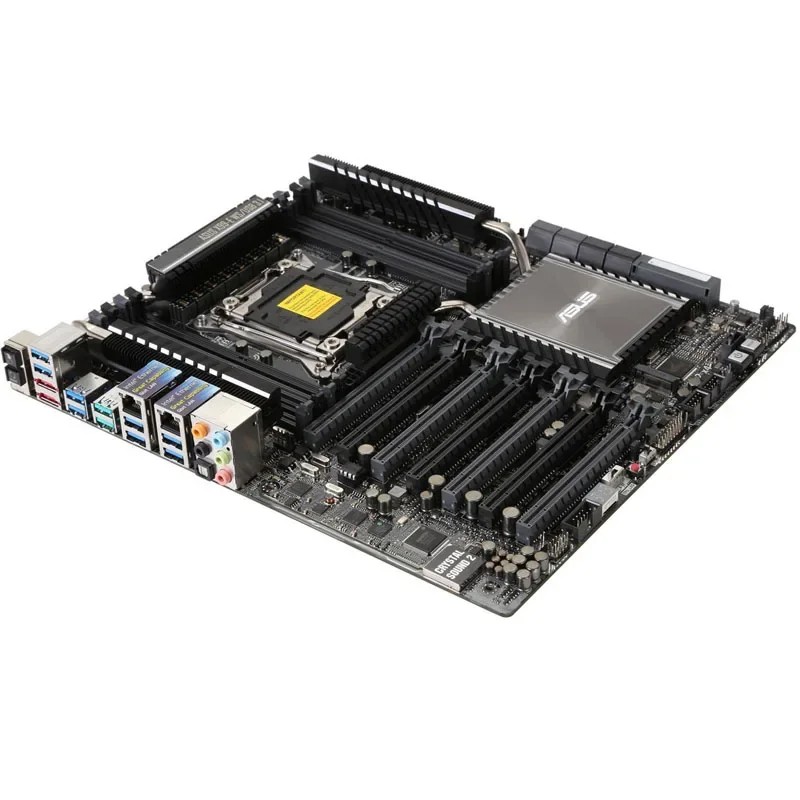 Used ASUS X99-E WS/USB 3.1 LGA 2011-v3 Intel X99 SATA 6Gb/s USB 3.1 CEB Intel Motherboard