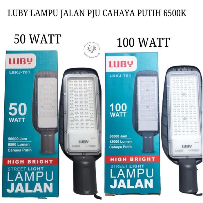 LUBY LAMPU JALAN PJU 50 WATT / 100 WATT CAHAYA PUTIH 6500K STREET LIGHT SNI