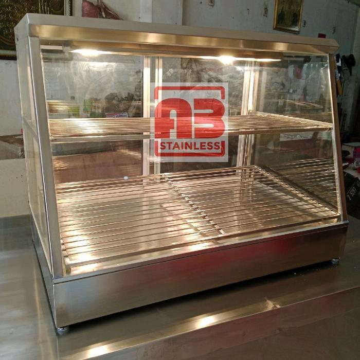 food warmer etalase fried chicken 2 rak 80x60x50 Stainless