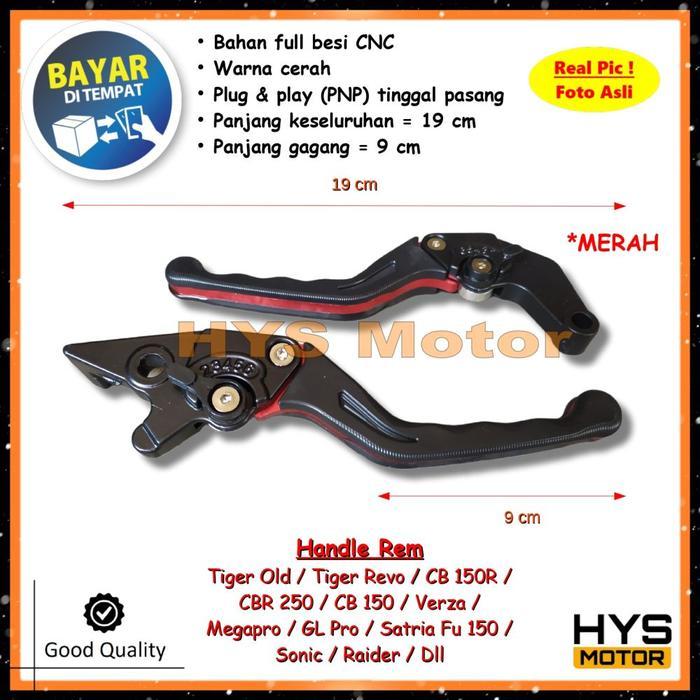 Scarlet - Handle Rem Dan Kopling Tiger Lama Old - Variasi Aksesoris Hendel Motor Tiger Revo / Cb150R
