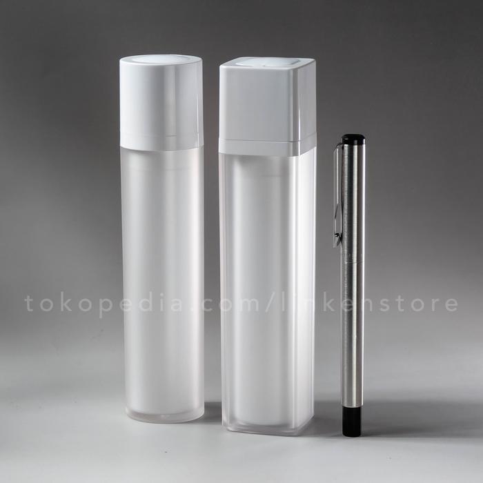 Botol Twist Airless Pump 50ml FROSTED Case - Kemasan Vacuum Lotion Serum Skincare