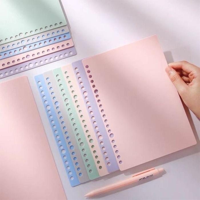 Loose Leaf a5 b5 a4 Polos Isi Binder Aesthetic Hvs Warna Kertas Binder Stationery Paper Hijau Putih
