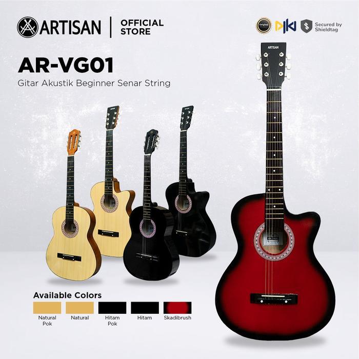 PROMO ARTISAN Gitar Akustik Beginner AR - VG01 Senar String Guitar
