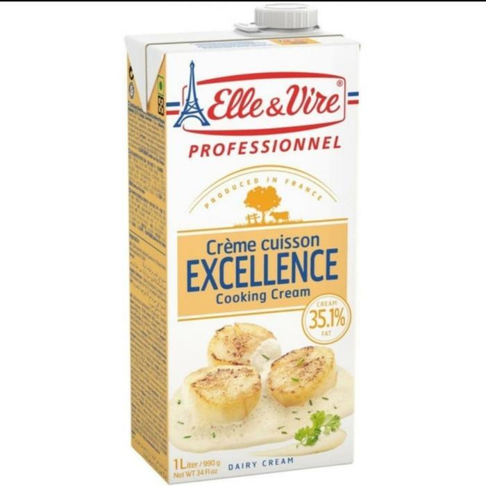 DISKON COOKING CREAM ELLE & VIRE / ELLE VIRE COOKING CREAM 1 LITER PROMO