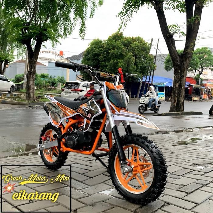MOTOR MINI TRAIL 50CC IMPALA DOUBLE STARTER RING 10 MESIN 2AK - Oren