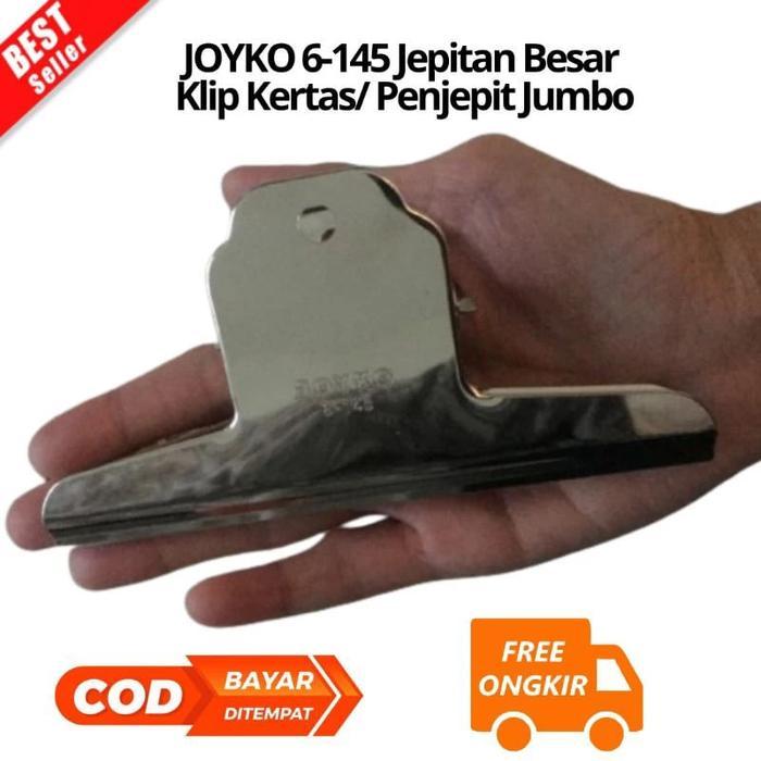 [JK] BAYAR DI TEMPAT penjepit kertas Bulldog Clip JOYKO 6-145/Jepitan Besar/Klip Kertas/ Penjepit