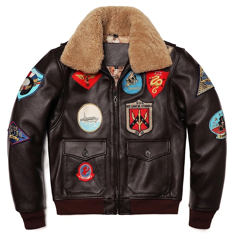 Military Clothing G1 Flight Jacket Thickening Quilted100% Cowhide Leather Jackets Men Coat Winter