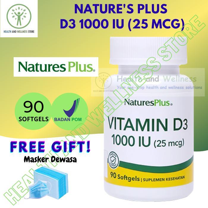 NATURES PLUS D3 1000 IU 90 SOFTGELS NATURE'S PLUS VITAMIN D3 1000 IU