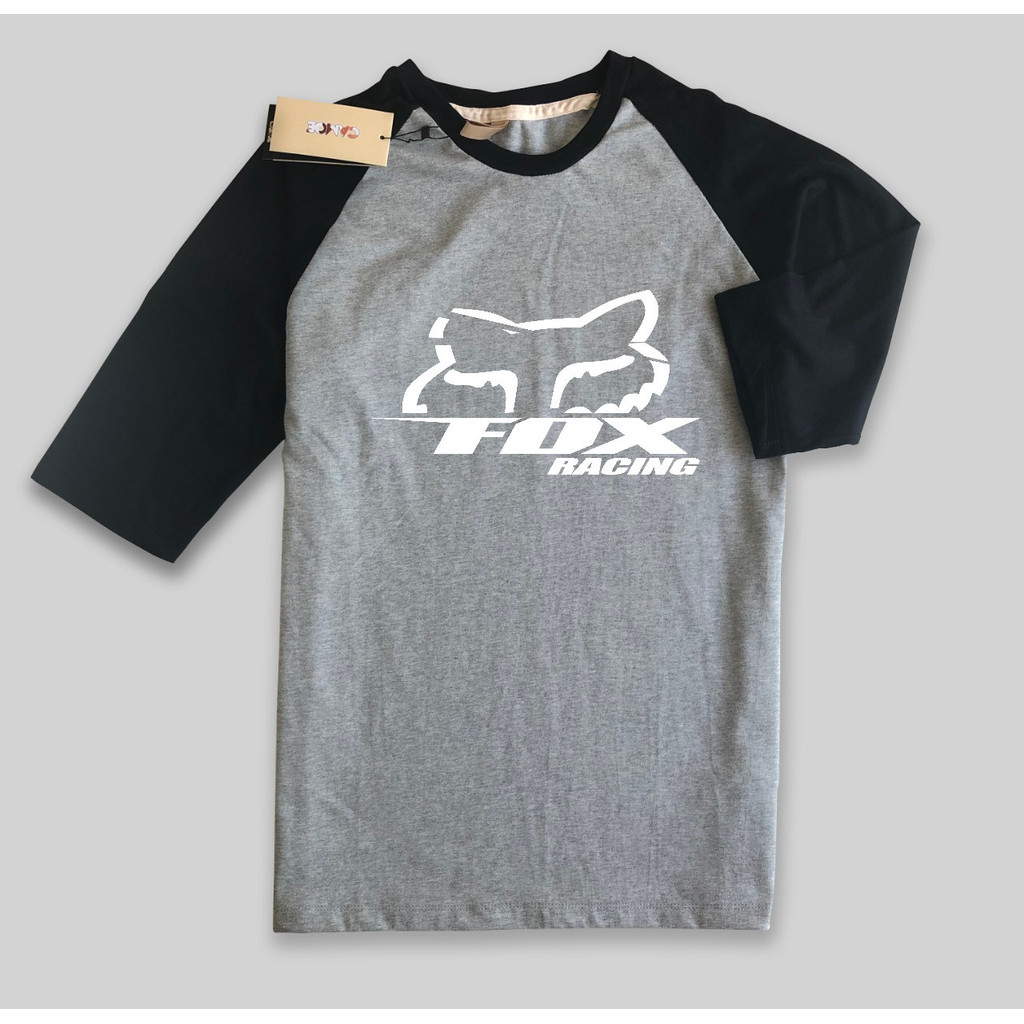 Kaos Raglan Fox Racing logo