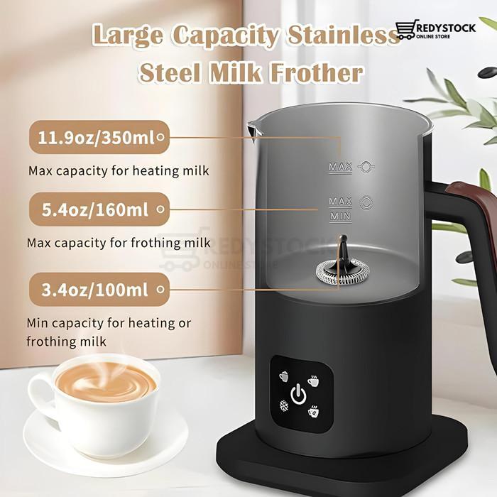 Milk Frother Steamer Susu Elektrik Otomatis Panas Dingin 350Ml Mf350