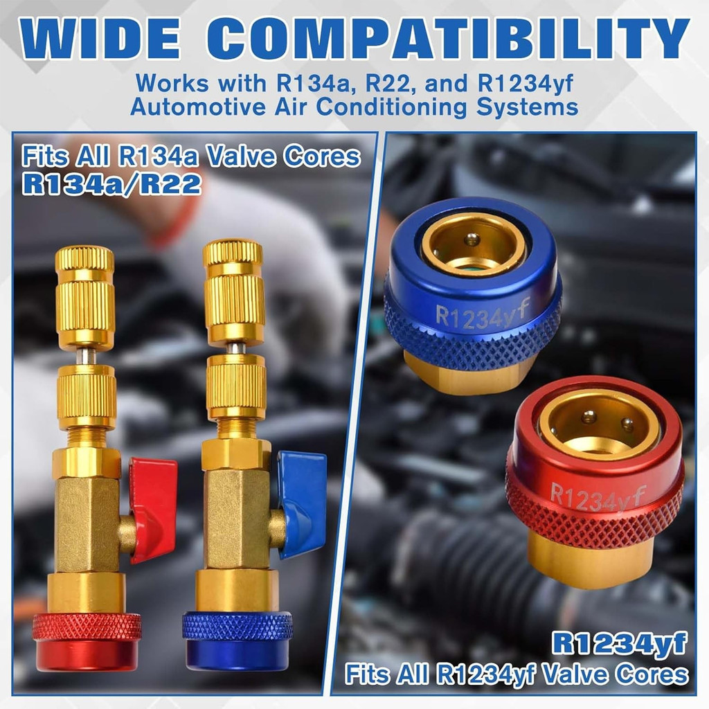 R1234YF Valve Core Tool Air Condition Valve Core Refrigeration Schrader Valve Core Remover Tool with