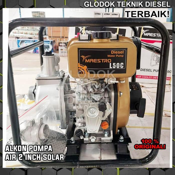 Mesin Pompa Air Sawah Alkon 4 INCH Diesel Solar Type 100 Water Pump - 2 INCH