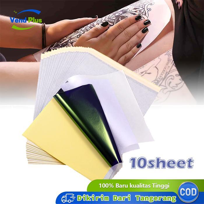 10Pcs/Pack Kertas Karbon Tattoo Kertas Transfer Tattoo Paper Spirit Stencil Thermal Tattoo Paper
