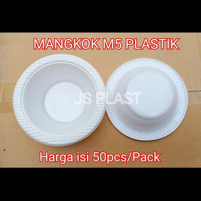 (ISI 50PCS) Mangkok Plastik Kecil M5 / Mangkok Sekali Pakai -Mangkok 5