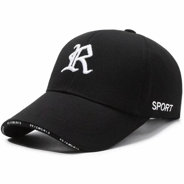 topi baseball unisex bordir logo r gothic topi dewasa / topi logo keren fashion unisex