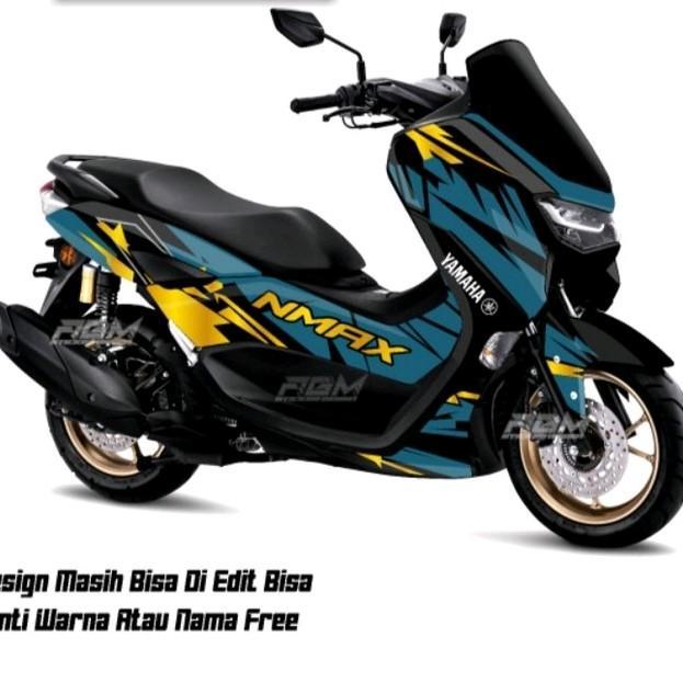 decal full bodi nmax new 2020-2022 motif grafis gold Motorcycle