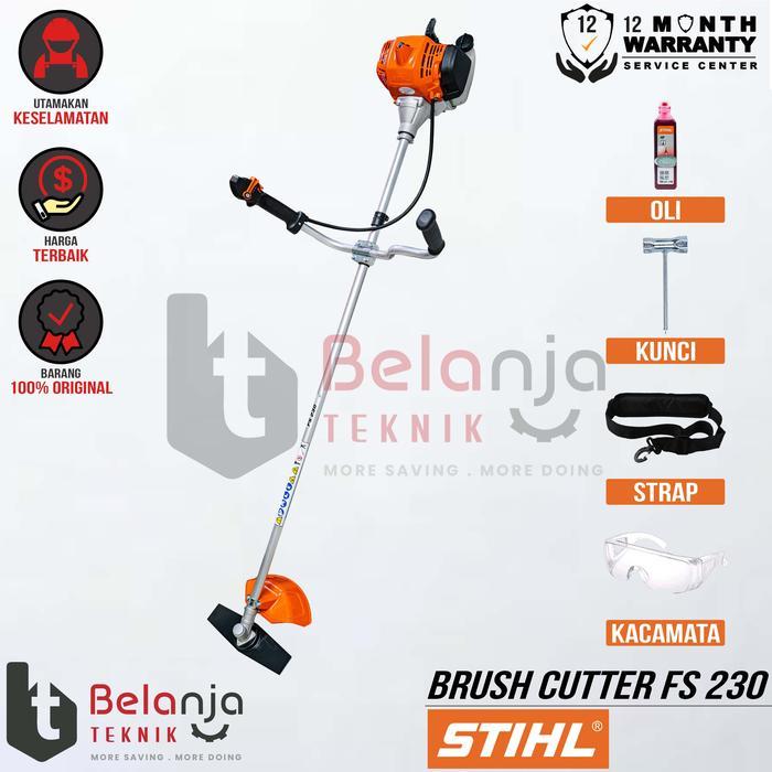 STIHL Brush Cutter FS230 Mesin Potong Rumput Bensin 2 Tak 40 2 Cm 1 55 Kw Dengan Garansi 12 Bulan Da