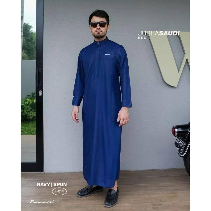SAMASE Jubba Saudi Reguler I014 Lengan Panjang Jubah Ghamis Pria Muslim Dewasa Terbaru Samase