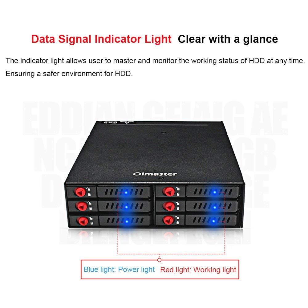 4 Bay 6 Bay 2.5inch SATA SSD HDD Hot Swap Mobile Rack Enclosure 2.5" Hard Disk Enclosure Rack Data