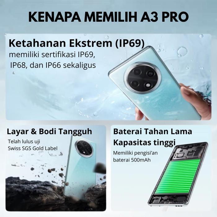 Promo Hp Oppo A3 Pro 8Gb + 256Gb Lte 5G Asli Baru Masih Segel Garansi 1 Tahun Termurah
