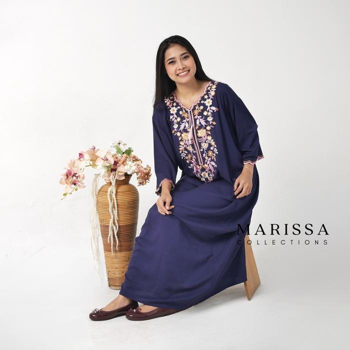 Marissa Collections - Daisy Daster Bordir Gamis Rayon Twill Lembut Busui Friendly Tangan Panjang 3/4