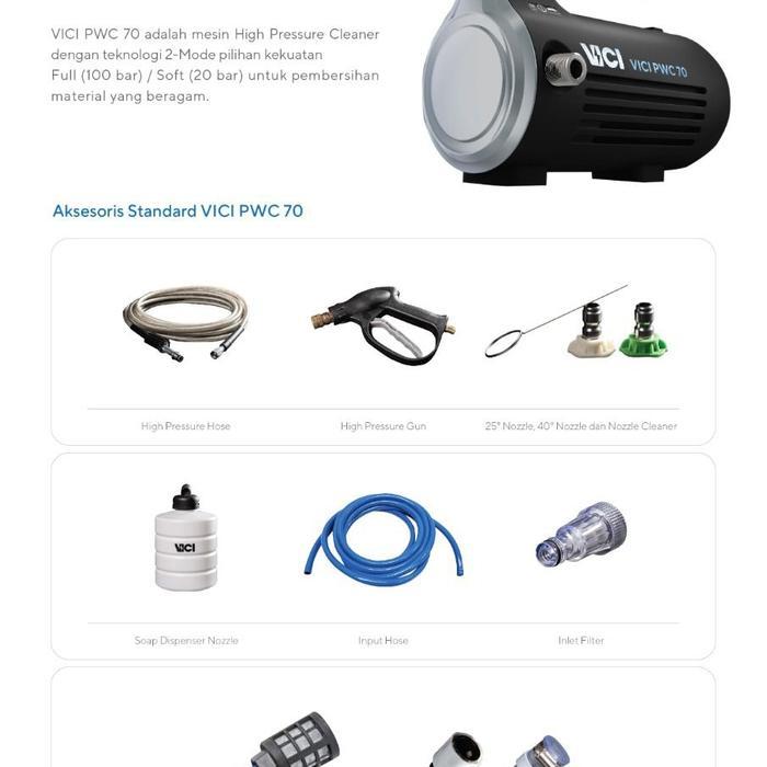 MESIN STEAM CUCI MOBIL AC VICI PWC 70 / JET CLEANER AC VICI PWC 70