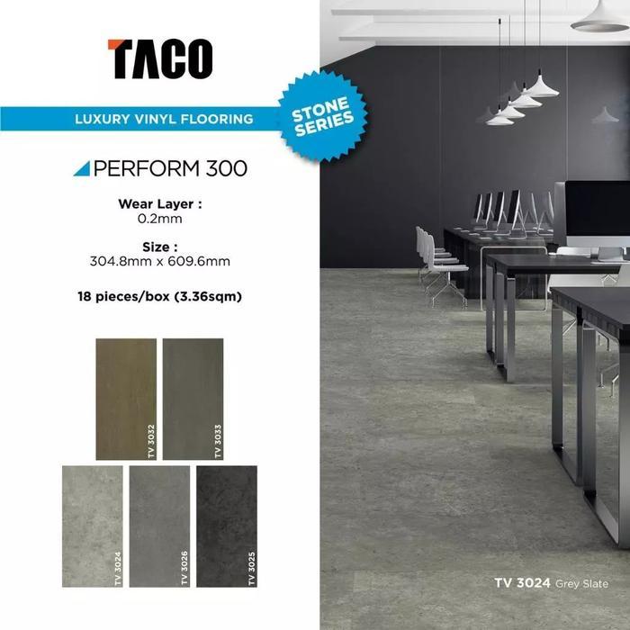 Lantai Vinyl Taco 3mm Motif Semen / Karpet Vinyl Tile Taco Motif Stone